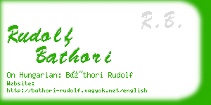 rudolf bathori business card
